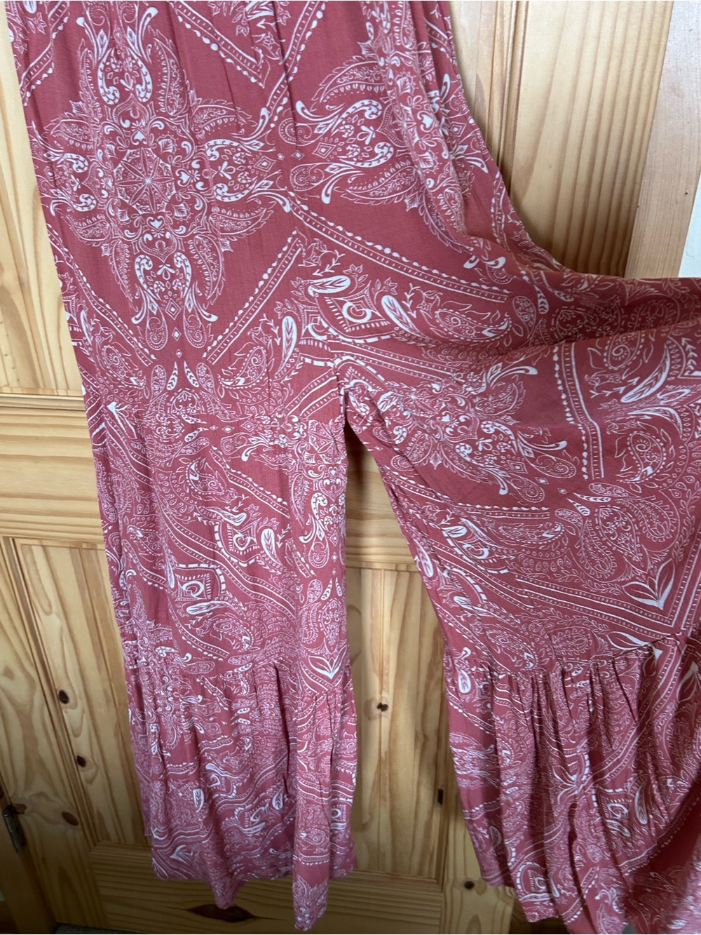 Jessica Simpson Dusty Rose Paisley Maxi Jumpsuit - Picture 2 of 3